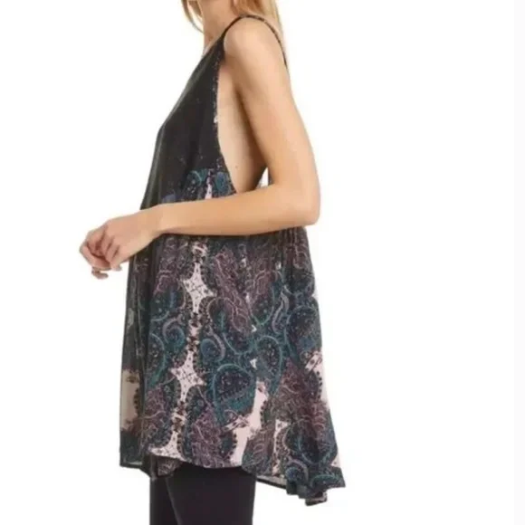 Free People Count Me In Trapeze in Black Combo - Picture 1 of 6